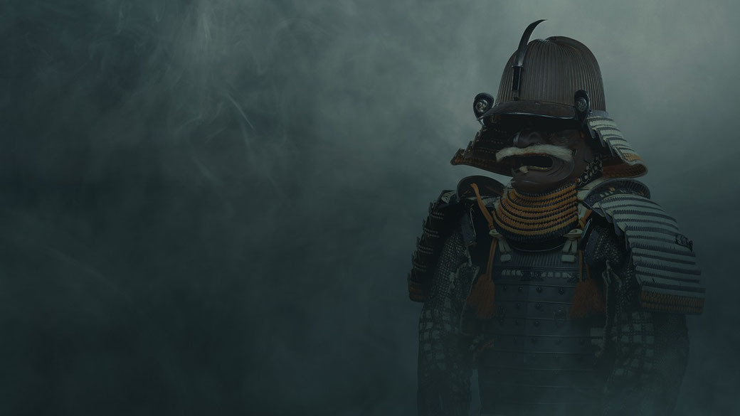 Samurai armour hidden in fog