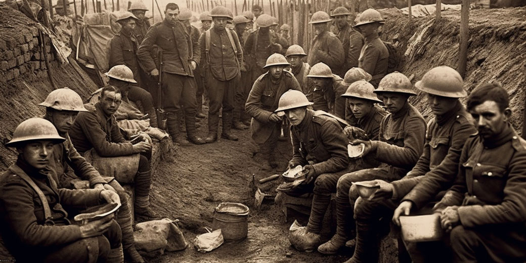 WWI trench soldiers