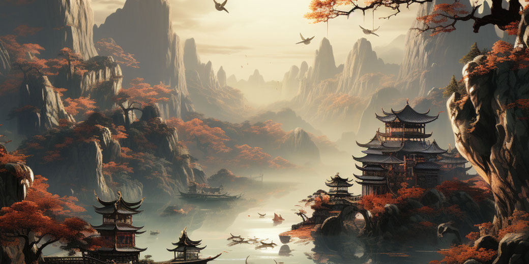 Ancient Chinese scene