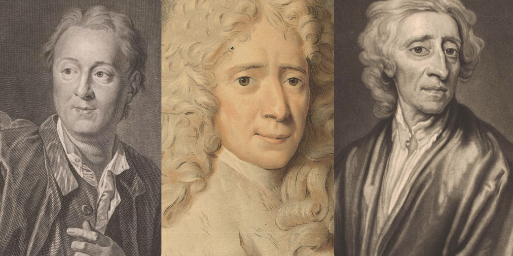 hree portrait artworks of historical figures, each with distinct expressions and attire. The central figure has curly hair, while the other two are in monochrome, wearing elegant period clothing.
