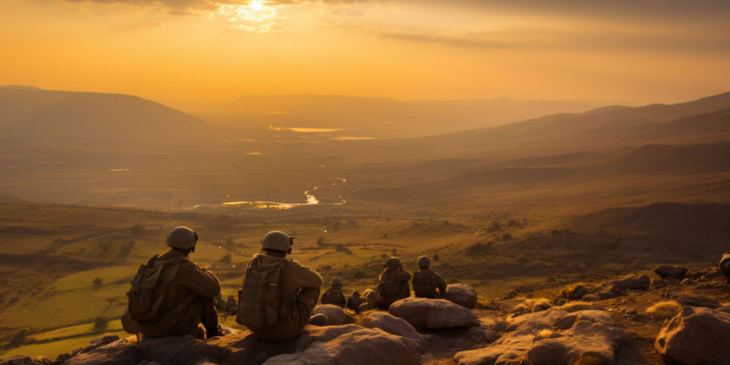 Israeli soldiers on the Golan Heights