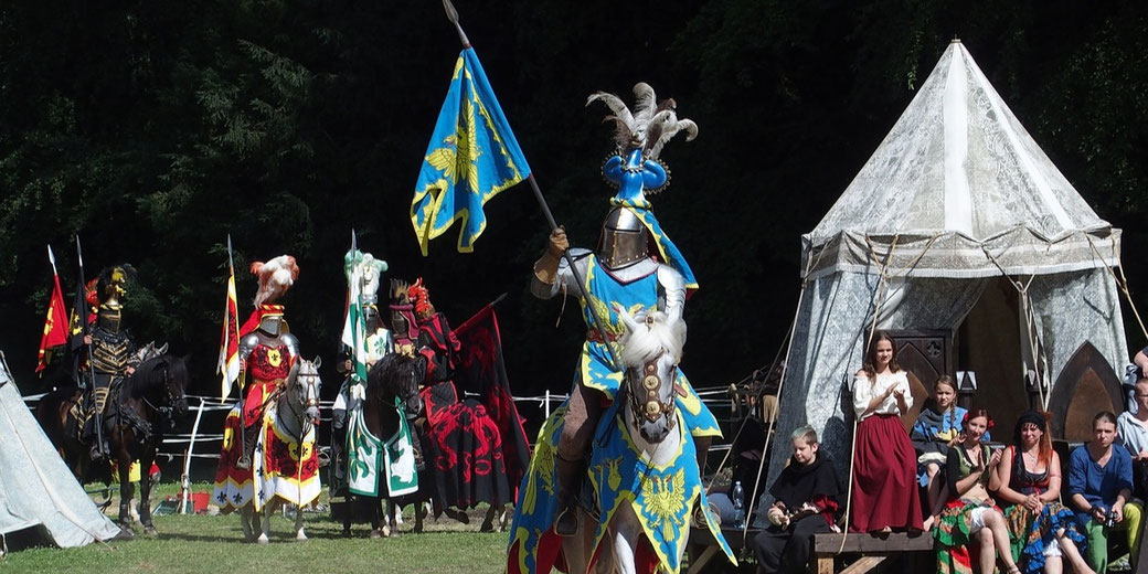 Medieval knight at a joust