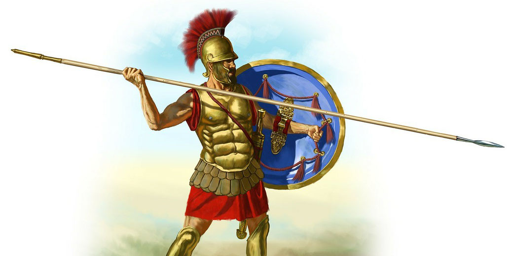 Ancient Greek hoplite spearman