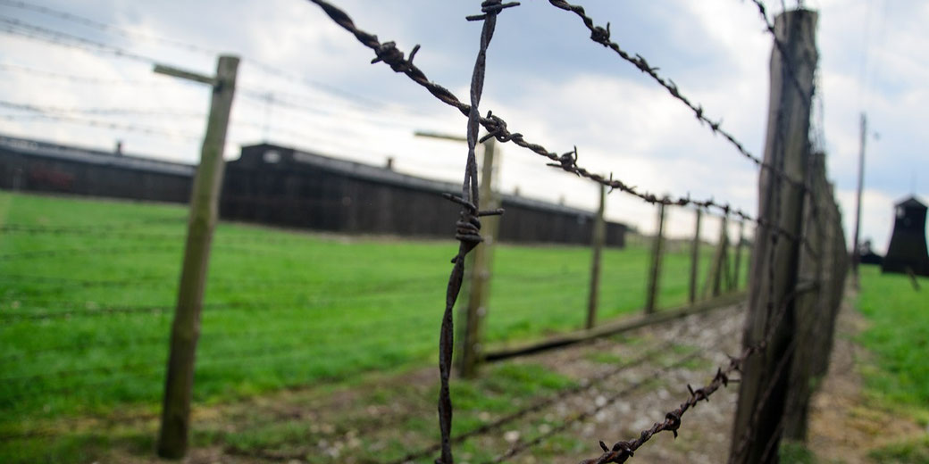 Barbed wire fence at Auschwitz