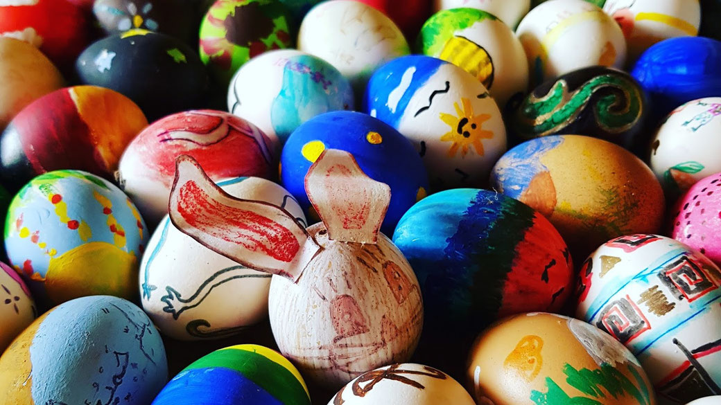 Easter Eggs painted by our Adopt Students