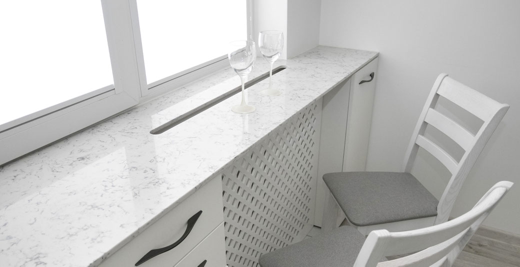 Engineered quartz surfaces are easy to clean