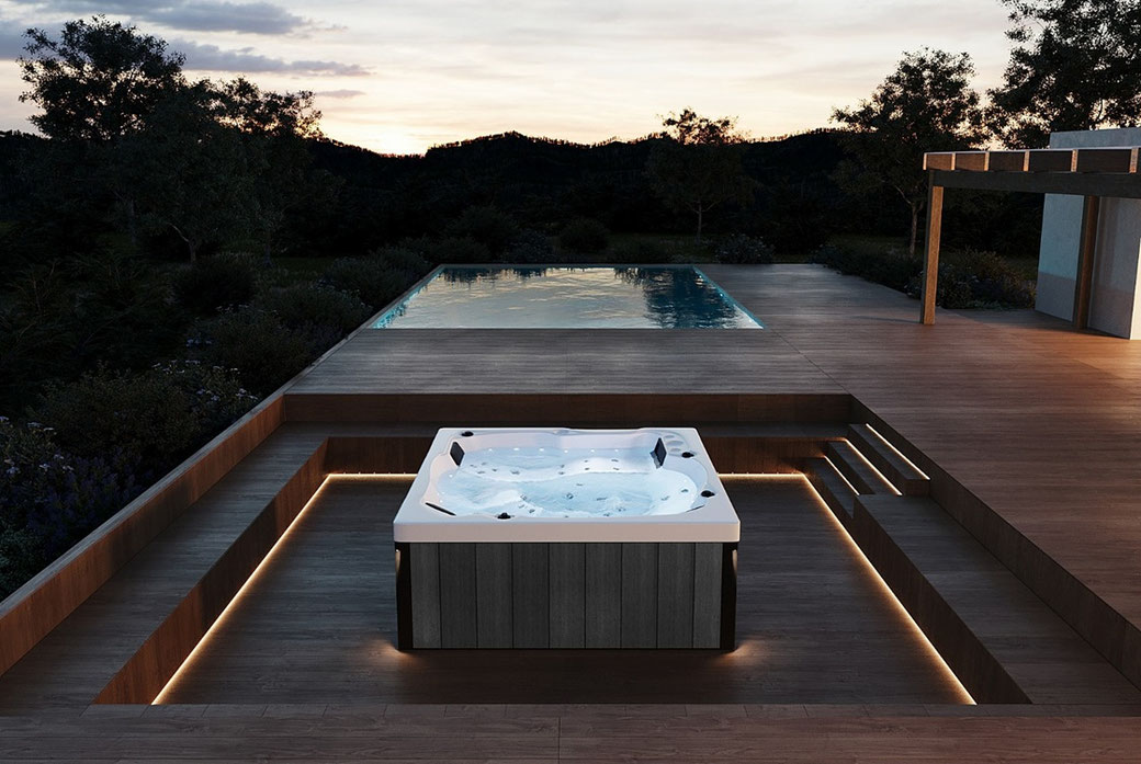 Outdoor Whirlpool für zwei Personen