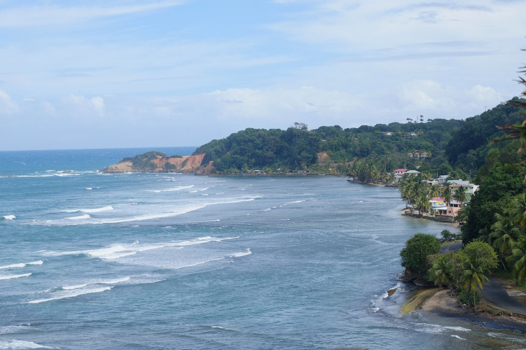 Blick auf die Luvseite der Insel