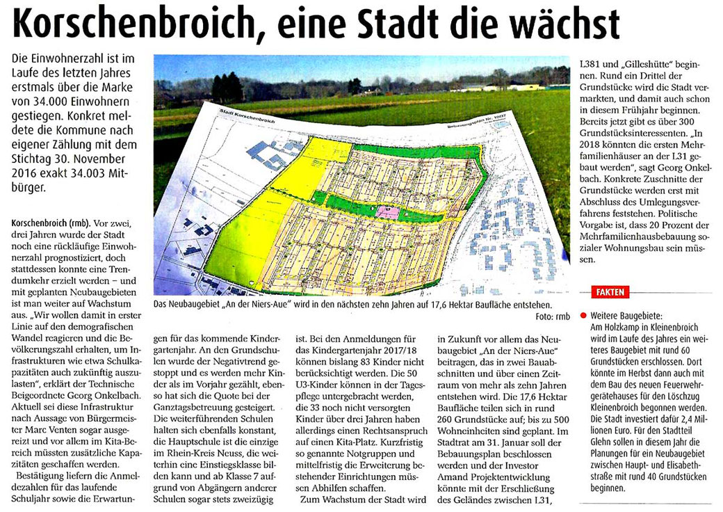 Korschenbroich Niersaue - Baugebiet Korschenbroich West