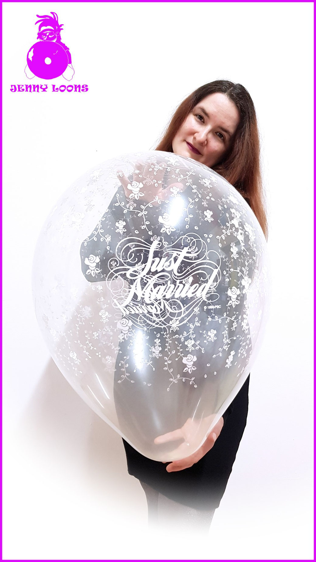 Qualatex Luftballon Ballon Hochzeit Marriage 16inch 40cm love wedding klar clear just married Balloon Balloons