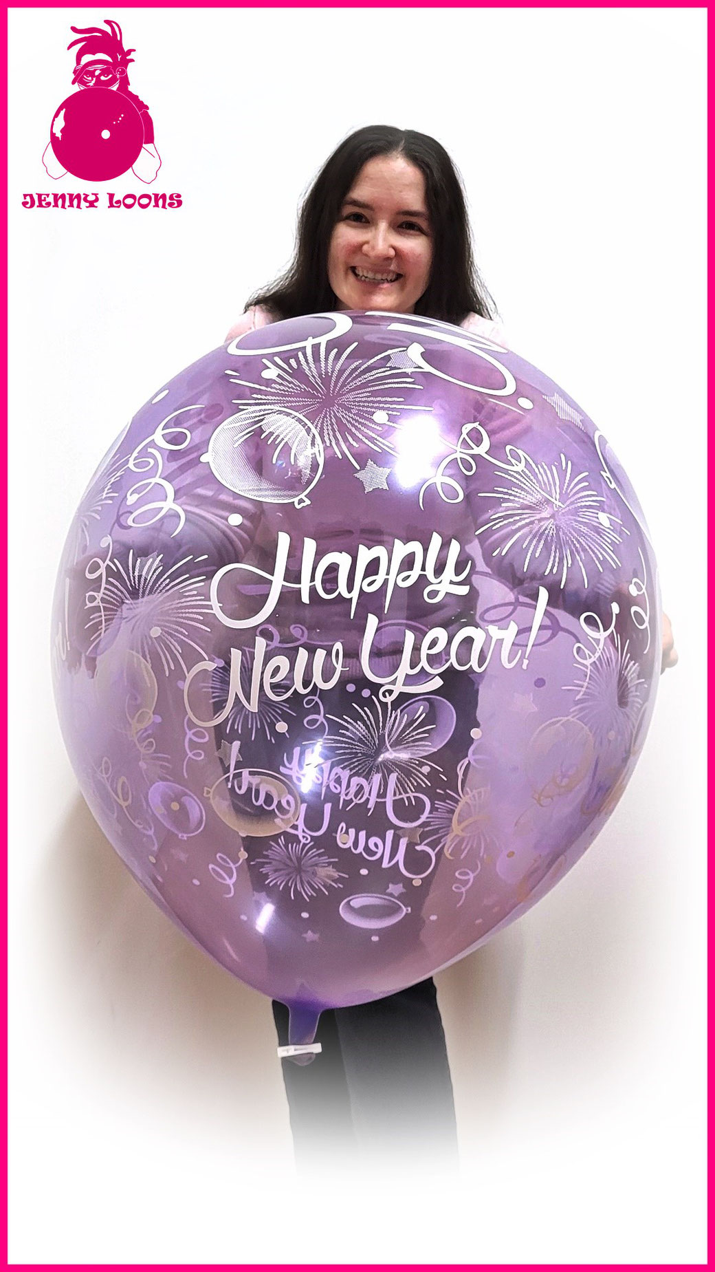 CATTEX 24" Happy New Year Geburtstag Fete Luftballon Balloon Riesenballons Riesenballon Giant balloon Hameln Kristall Soap Standardfarben