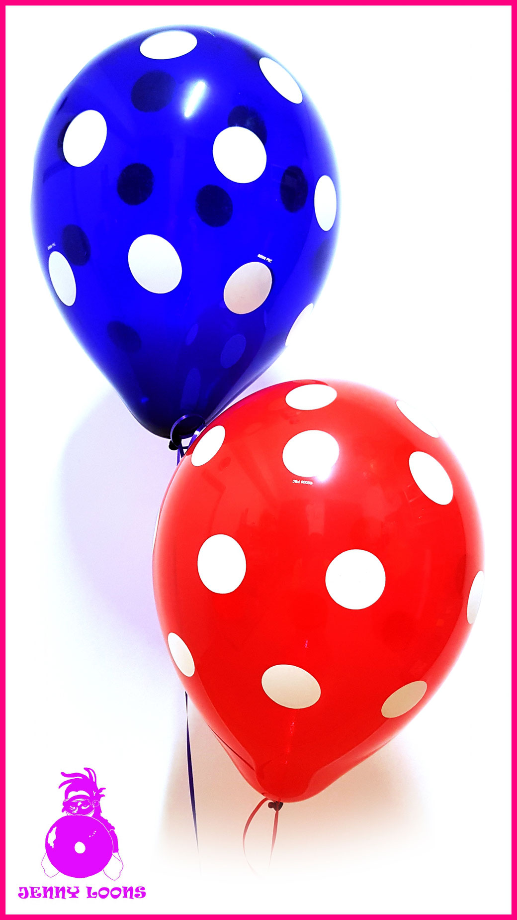 QUALATEX 16inch Polka Dots Kristall Crystal Punkte Luftballons Balloons Rockabilly