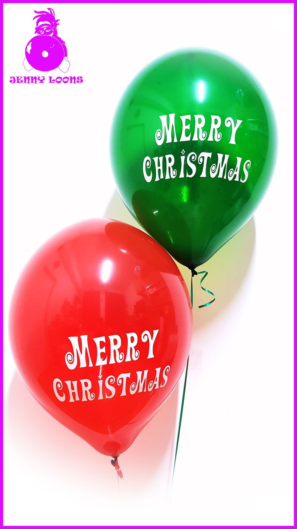 TUF-TEX TUFTEX 17inch Merry Christmas Weihnachten XMAS rot grün red green Weihnachtsmann Santa Clause Luftballons Balloons