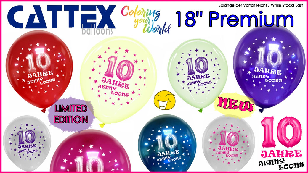 10 JAHRE JENNY LOONS Jubiläum Luftballons Ballons Kristallfarben Soap Farben Limited Edition
