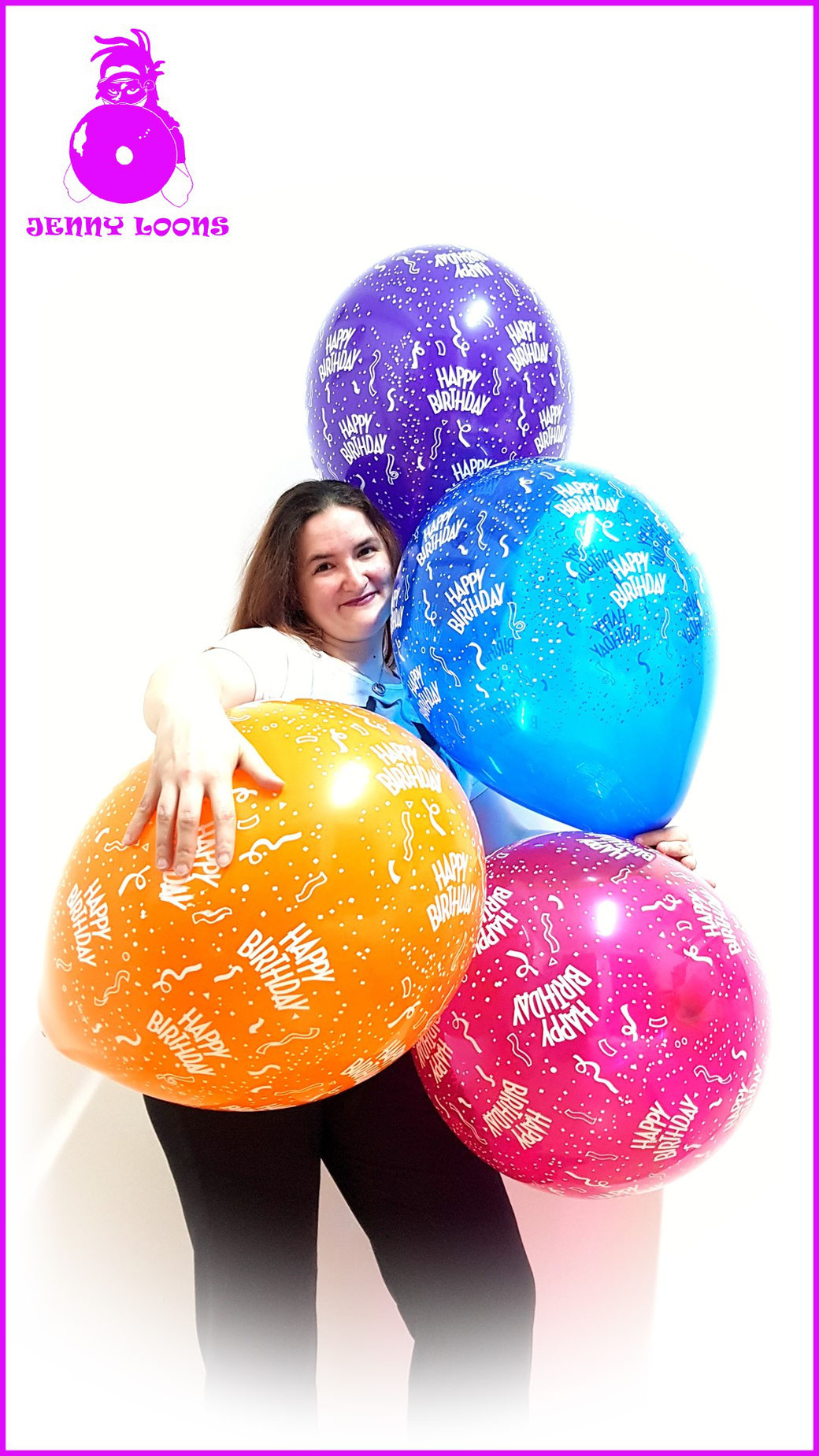 Qualatex Luftballon Ballon Happy Birthday Geburtstag 16inch 40cm pink blau lila purple blue orange Balloon Balloons