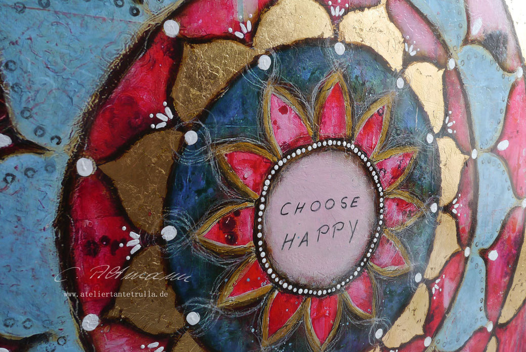 Mandala Kunstdruck Choose happy