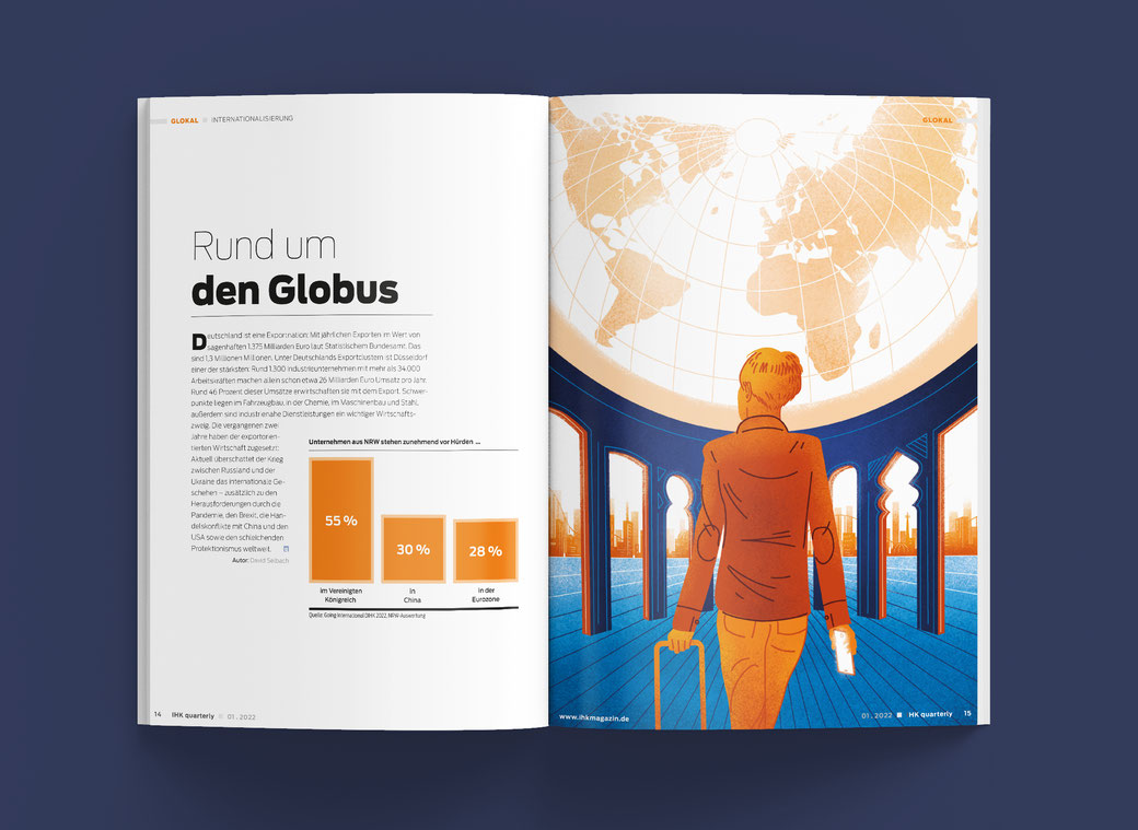 doppelseite mit illustration von kriegern und zyklop