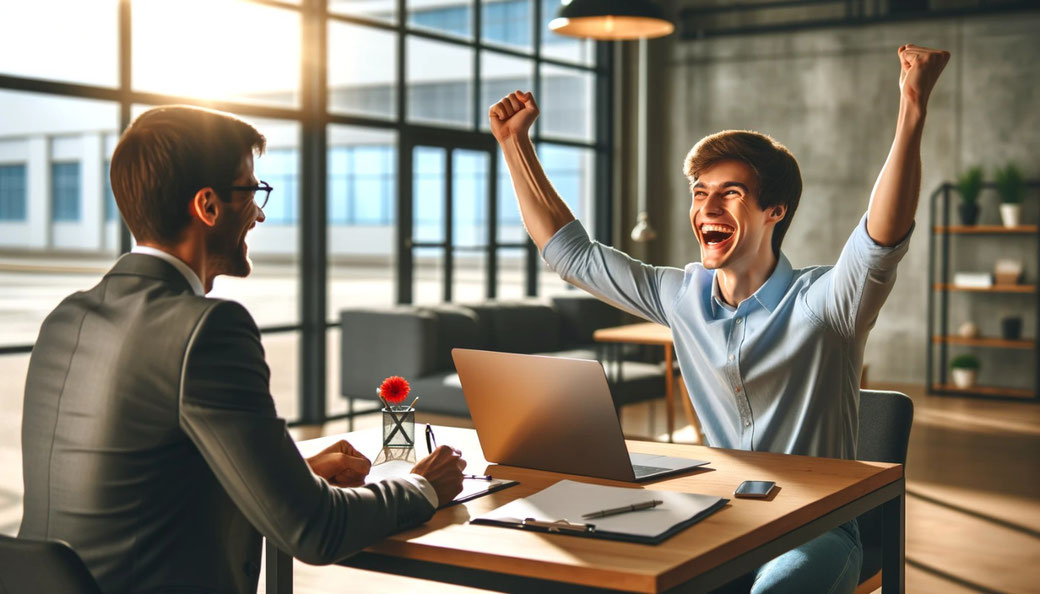 Abbildung 5: Glücksgefühle bei einem positiven Jobinterview