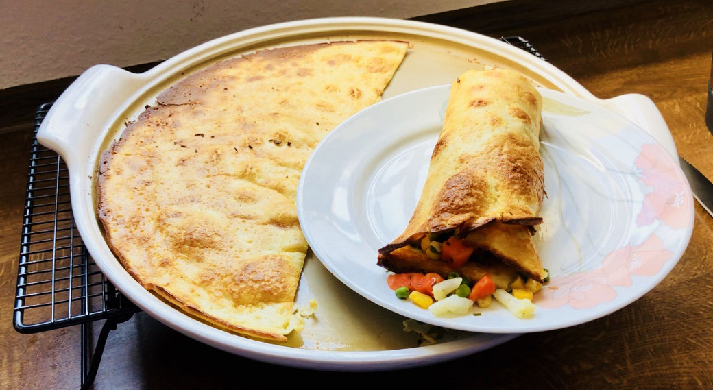 Pfannkuchen aus dem Backofen, zubereitet auf der White Lady dem großen ...