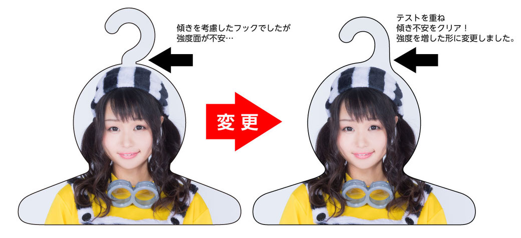 キャラクターハンガーのテンプレート型変更いたしました！