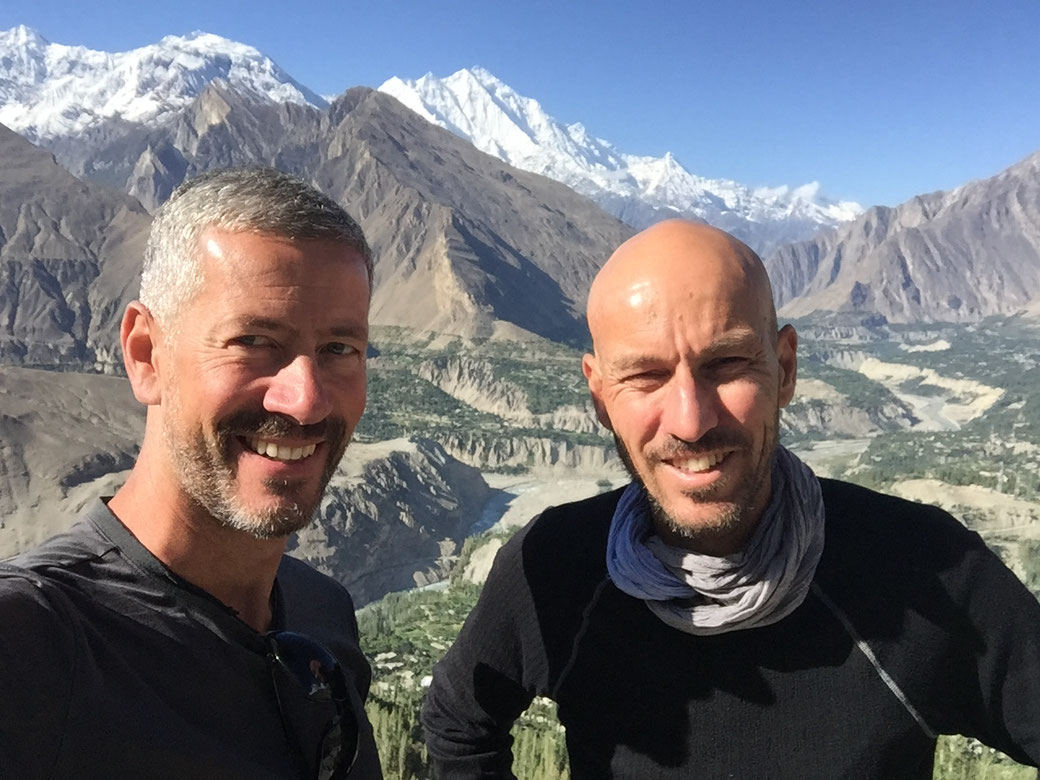 Davide and David with Hunza valley