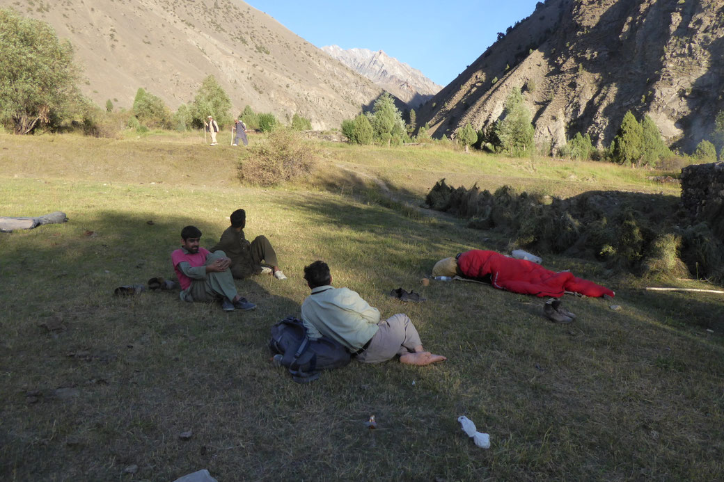 My poor sick friend underneath his sleepingbag