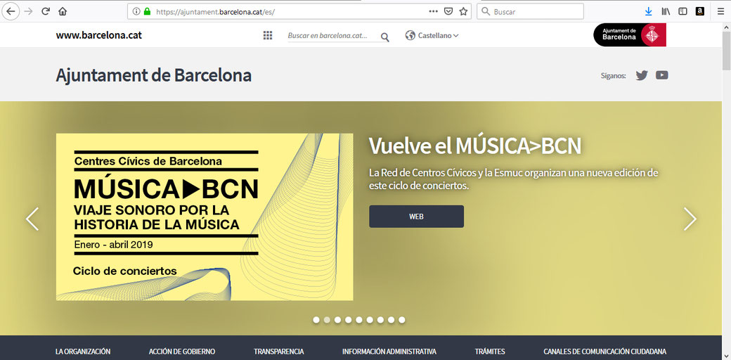 Sitio Web del Ayuntamiento de Barcelona.