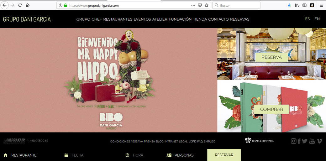Sitio Web de Grupo Dani García.