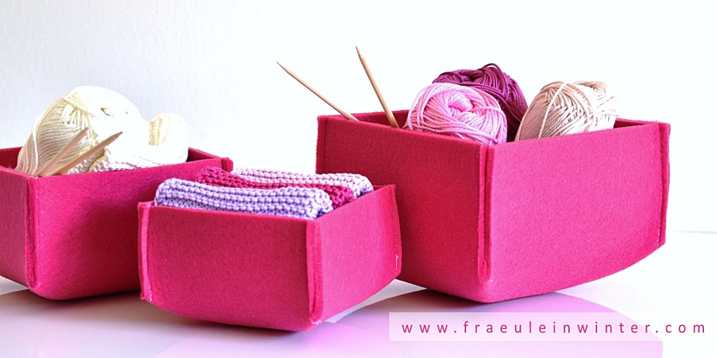 DIY Filzbox - Utensilo aus Filz | Fräulein Winter