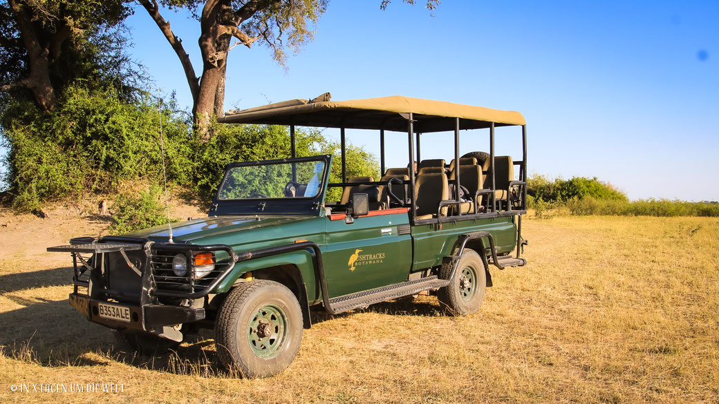 Pirschfahrt, Game Drive, Chobe Nationalpark, Botswana, Safari, Geländewagen, Auto