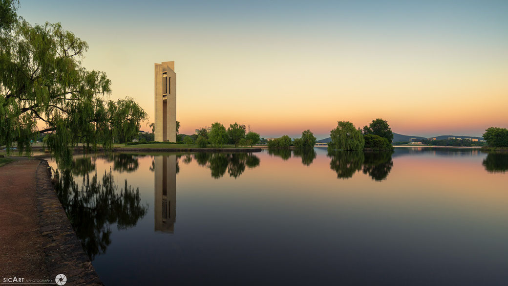 sicArtphotography Australian photography Canberra sunrise landscape photography cityscape lake Burley Griffin 