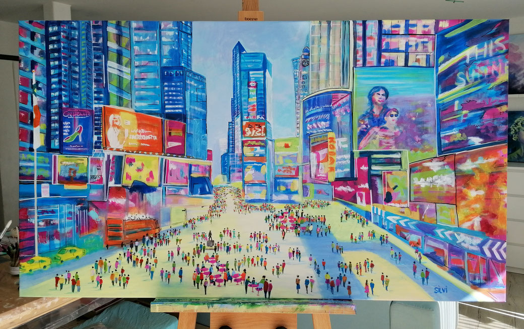 New York, Times Square, Pop Art, Acryl