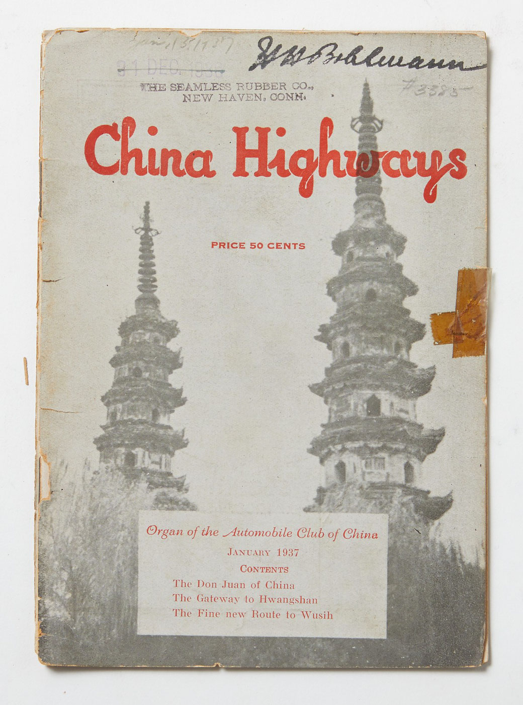 China Highways cover January 1937, published by Carl Crow