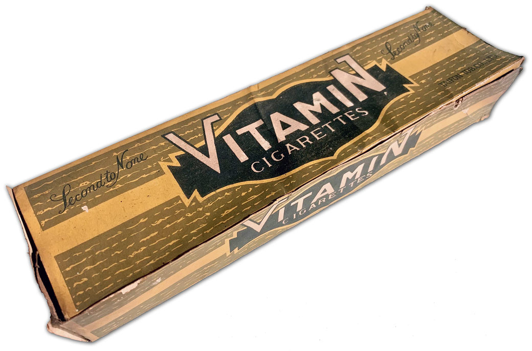 Just what the doctor ordered: 1930s Vitamin Cigarettes by Taifon Tobacco Co. Ltd. - "Second to None". From the MOFBA collection.