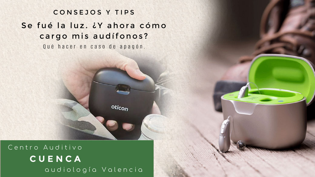 Cómo cargar los audífonos recargables en caso de apagón. Kit de emergencia. Centro Auditivo Cuenca.