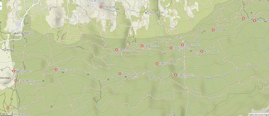 ¡"Detrás" de mi finca hay un MONTÓN de excelentes senderos para caminatas y caminos forestales! Algunos muy empinados (senderos) y otros a nivel del suelo (caminos forestales). Descarga la aplicación KOMOOT ! Hay el mapa de Tenerife gratis!!
