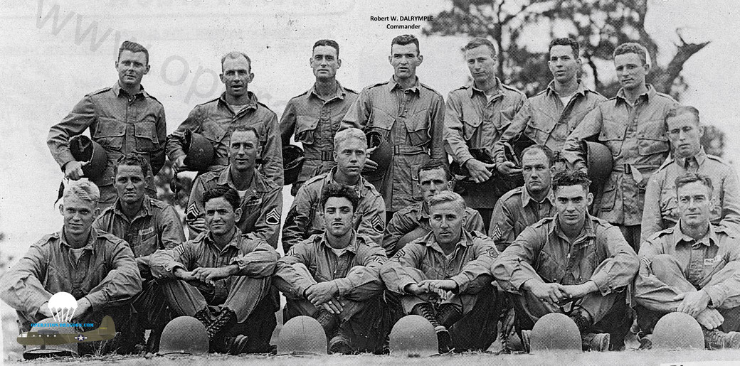 C company officers , 139th Airborne Engineer Battalion. camp Mackall , north Carolina. spring 1943