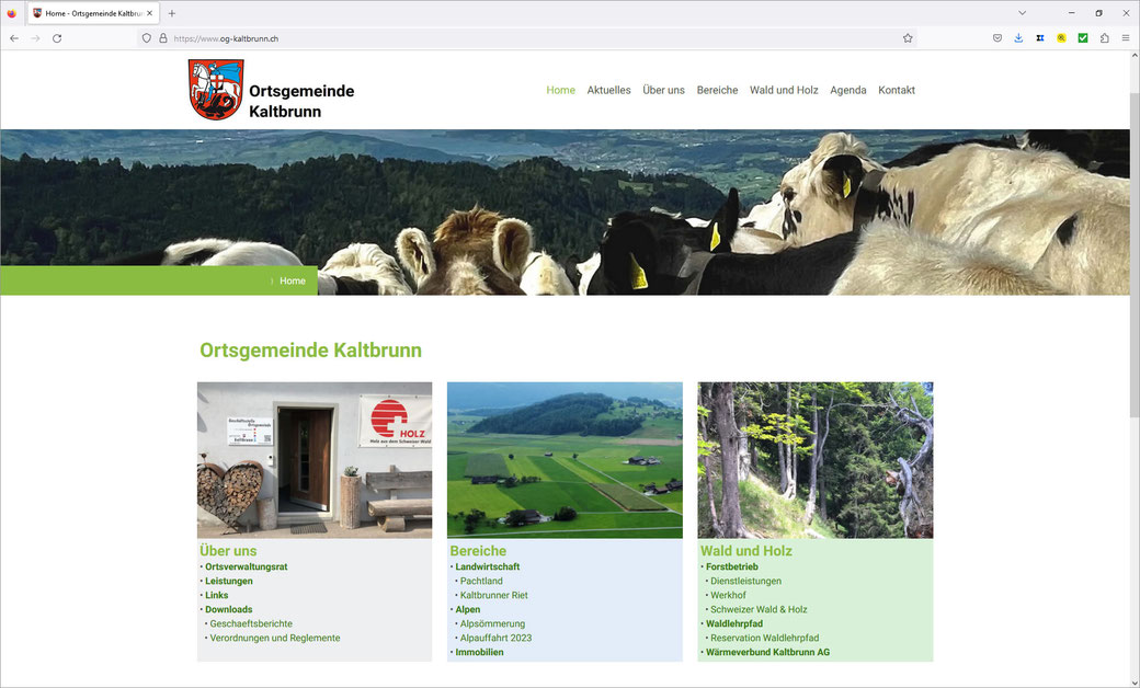 Website Ortsgemeinde Kaltbrunn