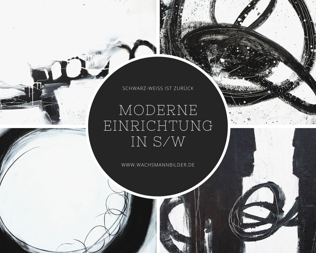 moodboard Wandfarbe und schwarzweisse Bilder