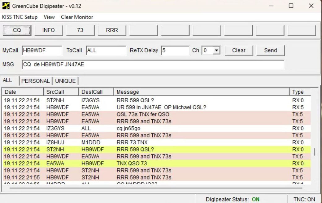 Betrieb über den Greencube Transponder