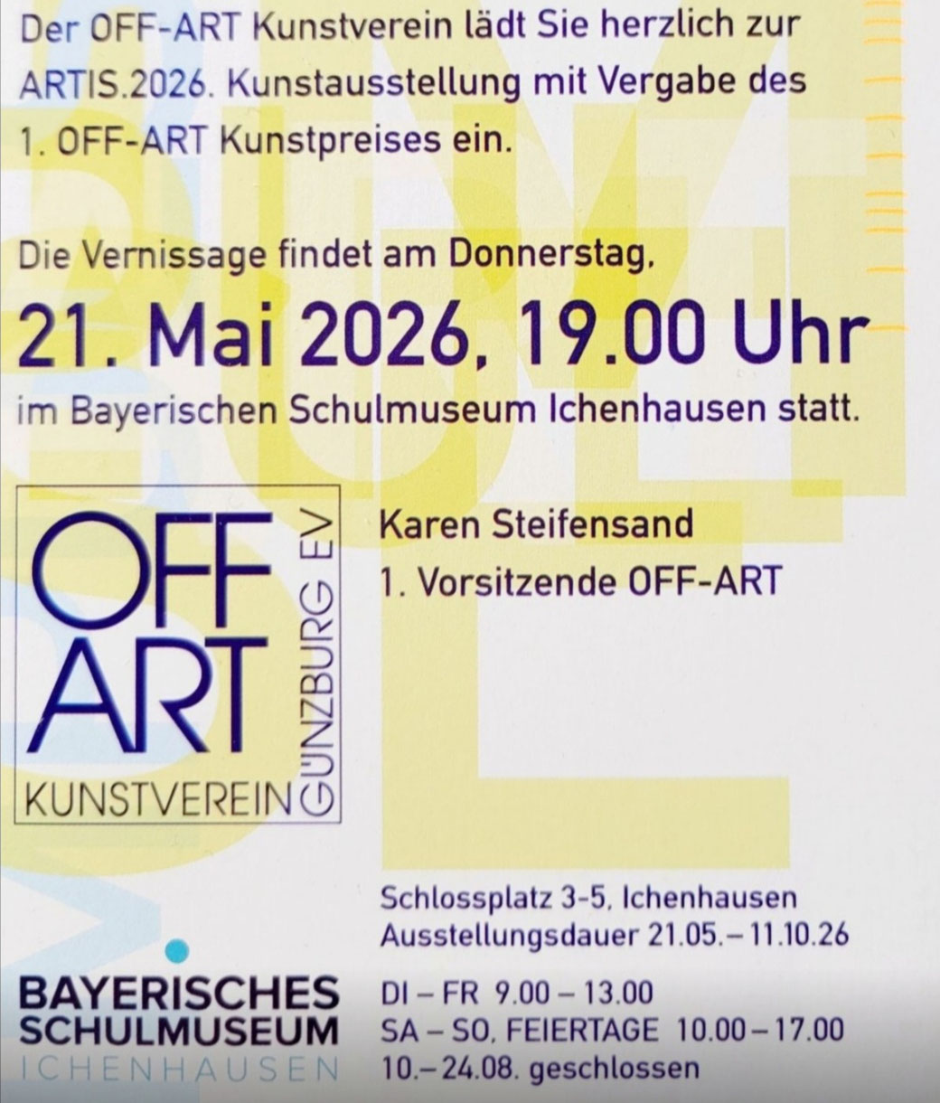Vernissage 21.05. 19h im Bay. Schulmuseum Ichenhausen