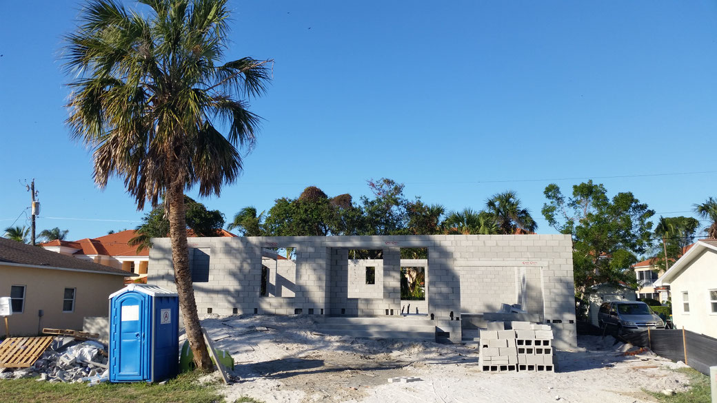 The bricks are being laid