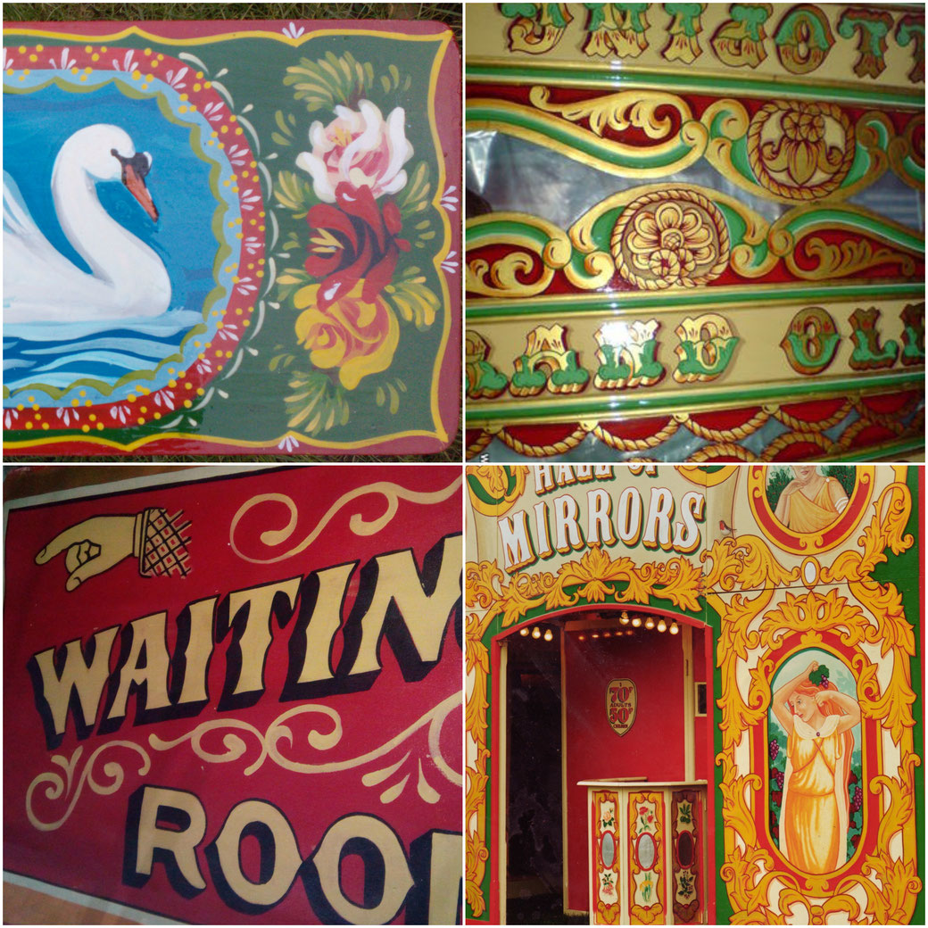 katie morgan, kbmorgan, katie b morgan, illustrator, fairground artist, folk artist, folk art, hall of mirrors, floor cloths,narrowboat art, bargeware, roses and castles,signwriting