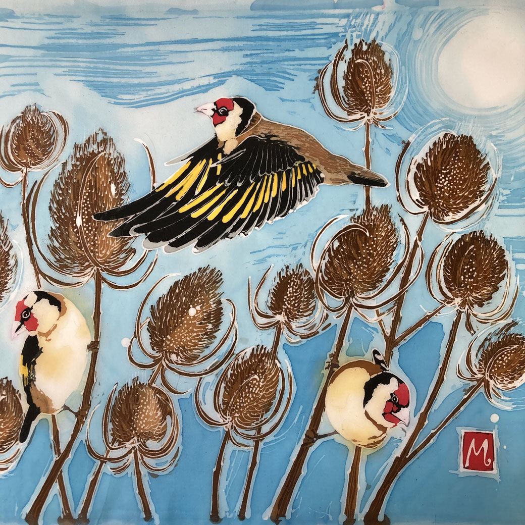 Goldfinches on Teasels 