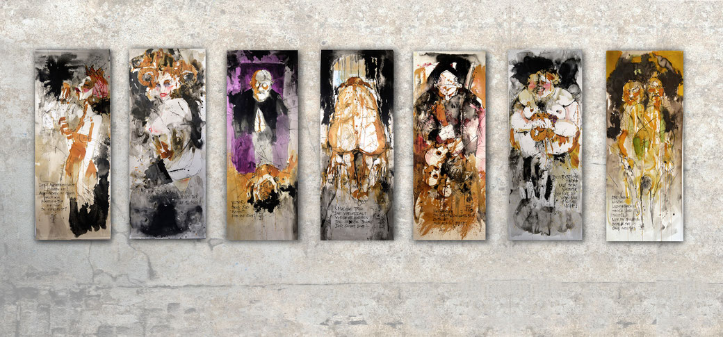 die 7 Todsünden Malerei kunst portrait