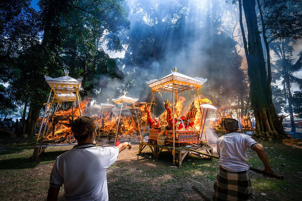 Ngaben or cremation ceremony in Bali