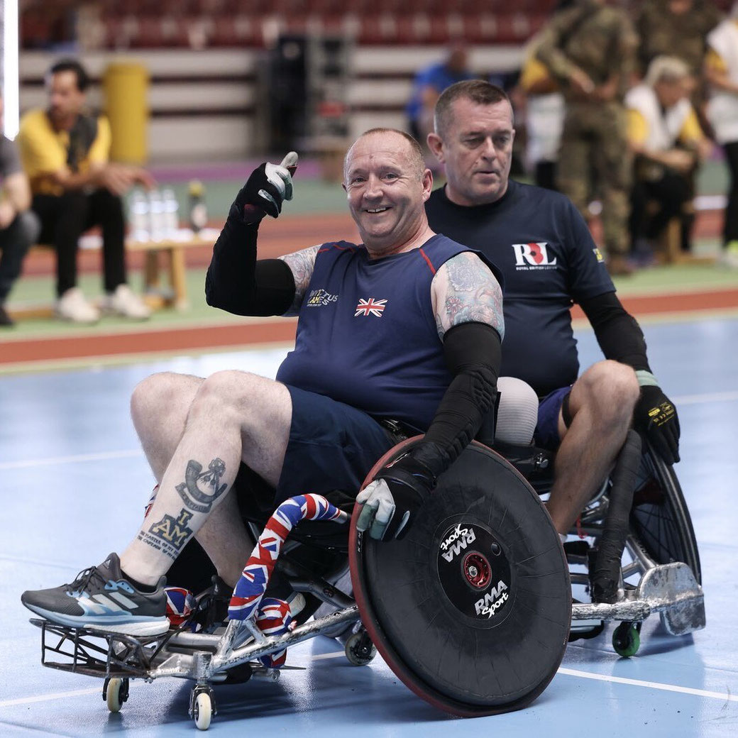 The UK's wheelchair basketball team during the Invictus Games 2023 in Düsseldorf/GERMaNY (picture curtesy of David Young/Invictus Games press center).