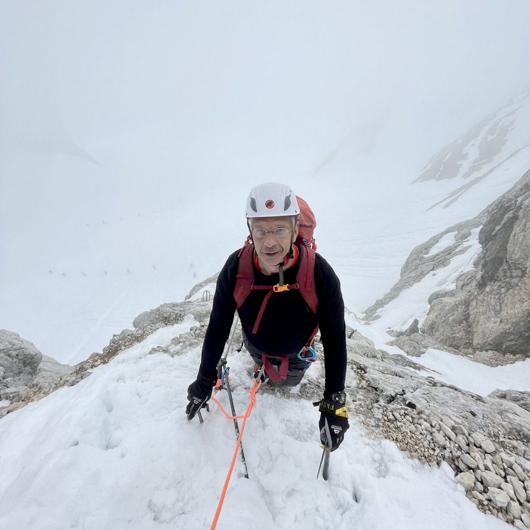Nach der Amputation zieht es Fritz bald wieder ins Hochgebirge (Bild mit freundlicher Genehmigung von Fritz Pölzl)
