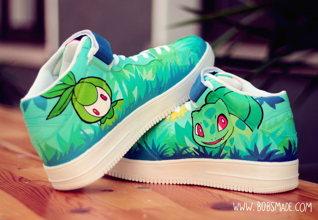 Bulbasaur shoes by bobsmade