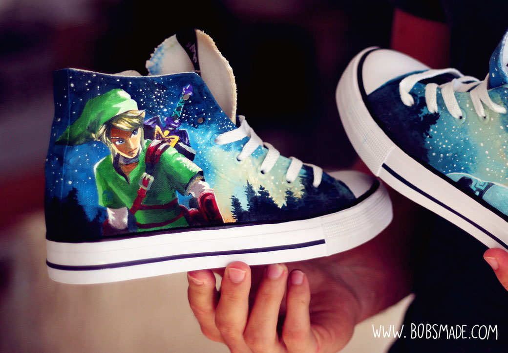 Link Zelda Chucks by bobsmade